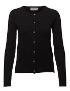 Rwlaica Ls O-Neck Raglan Cardigan Tops Knitwear Cardigans Black Rosemunde