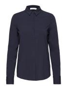 Milly Np Shirt 9942 Tops Shirts Long-sleeved Blue Samsøe Samsøe