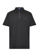 Custom Slim Fit Soft Cotton Polo Shirt Tops Polos Short-sleeved Black Polo Ralph Lauren