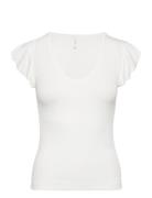 Onlbelia S/L Top Jrs Noos Tops T-shirts & Tops Short-sleeved White ONLY