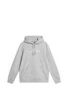 W Alpha Hood Tops Sweatshirts & Hoodies Hoodies Grey J. Lindeberg