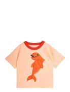 Dolphin Sp Ss Tee Tops T-Kortærmet Skjorte Pink Mini Rodini