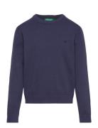 Crewneck Jersey Tops Sweatshirts & Hoodies Sweatshirts Blue United Colors Of Benetton