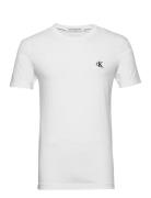 Ck Essential Slim Tee Tops T-Kortærmet Skjorte White Calvin Klein Jeans