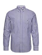 Reg Wide Poplin Stripe Shirt Tops Shirts Casual Blue GANT