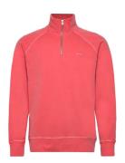 Sunfaded Half Zip Tops Sweatshirts & Hoodies Sweatshirts Pink GANT