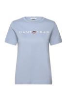 Reg Printed Graphic T-Shirt Tops T-shirts & Tops Short-sleeved Blue GANT