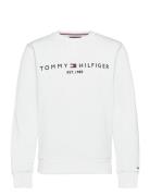 Tommy Logo Sweatshirt Tops Sweatshirts & Hoodies Sweatshirts White Tommy Hilfiger