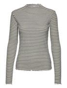 Candacekb Stripe Ls Tops T-shirts & Tops Long-sleeved Black Karen By Simonsen