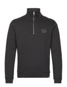 Les Deux Ii Half-Zip Sweatshirt 2.0 Tops Sweatshirts & Hoodies Sweatshirts Black Les Deux