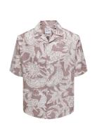 Onsden Life Rlx Ss Graphic Aop Shirt Tops Shirts Short-sleeved Pink ONLY & SONS