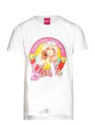 Tshirt Tops T-Kortærmet Skjorte White Barbie