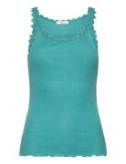 Cc Heart Poppy Silk Lace Camisole Tops T-shirts & Tops Sleeveless Blue Coster Copenhagen