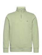 Reg Shield Half Zip Sweat Tops Sweatshirts & Hoodies Sweatshirts Green GANT