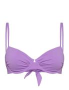 Swim Bra Senna Rouched Swimwear Bikinis Bikini Tops Wired Bikinitops Purple Lindex