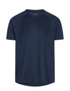 Mens Sports T-Shirt Sport T-Kortærmet Skjorte Navy ZEBDIA