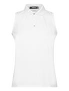 Classic Fit Sleeveless Tour Polo Shirt Sport T-shirts & Tops Polos White Ralph Lauren Golf