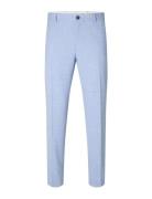Slhslim-Oasis Linen Trs Noos Bottoms Trousers Formal Blue Selected Homme