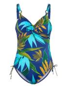 Pichola Uw Twist Front Swimsuit With Adjustable Leg Badedragt Badetøj Multi/patterned Fantasie