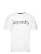 Core Logo City Loose Tee Tops T-Kortærmet Skjorte White Superdry