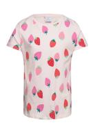 Top Ss Strawberry Aop Tops T-Kortærmet Skjorte Pink Lindex