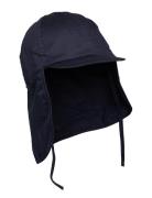 Sun Hat W. String Solhat Blue En Fant