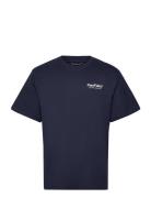 Hudson Script T-Shirt Tops T-Kortærmet Skjorte Navy Penfield