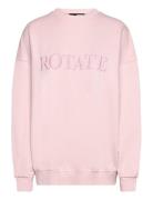 Sweat Logo Crewneck Tops Sweatshirts & Hoodies Sweatshirts Pink ROTATE Birger Christensen