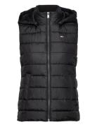 Tjw Basic Hooded Vest Vests Padded Vests Black Tommy Jeans