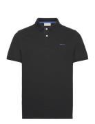 Reg Contrast Pique Ss Polo Tops Polos Short-sleeved Black GANT