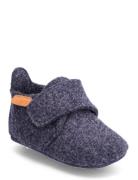 Bisgaard Baby Wool Slippers Hjemmesko Navy Bisgaard