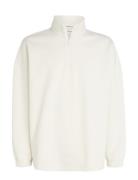 Colorblock Half Zip Tops Sweatshirts & Hoodies Sweatshirts White Calvin Klein Jeans