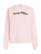 Mdrn Reg Script Sweatshirt Tops Sweatshirts & Hoodies Sweatshirts Pink Tommy Hilfiger