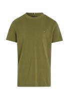 Essential Cotton Tee Ss Tops T-Kortærmet Skjorte Green Tommy Hilfiger