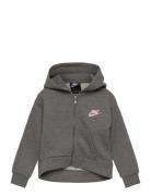 Nkg Club Fleece High Low Fz Hd / Nkg Club Fleece High Low Fz Sport Sweatshirts & Hoodies Hoodies Grey Nike