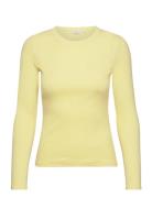 Ludmilla Ls Tee Gots Tops T-shirts & Tops Long-sleeved Yellow Basic Apparel