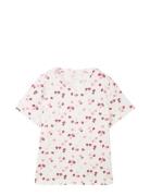 T-Shirt Crew Neck Print Tops T-shirts & Tops Short-sleeved Pink Tom Tailor