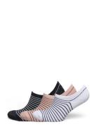 Stripe Glitter Sneakie Sock 3 Pack Lingerie Socks Footies-ankle Socks White Becksöndergaard