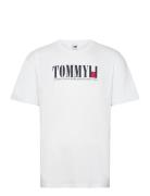 Tjm Reg Tommy Dna Flag Tee Ext Tops T-Kortærmet Skjorte White Tommy Jeans
