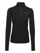 Light Thermo Half Zip Sport T-shirts & Tops Long-sleeved Black Röhnisch