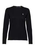 Long-Sleeve Jersey Crewneck Tee Tops T-shirts & Tops Long-sleeved Black Polo Ralph Lauren