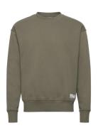 Sdlenz Crew Sw Tops Sweatshirts & Hoodies Sweatshirts Green Solid