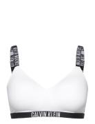 Lghtly Lined Bralette Lingerie Bras & Tops Soft Bras Bralette White Calvin Klein
