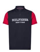 Monotype Colourblock Reg Polo Tops Polos Short-sleeved Navy Tommy Hilfiger