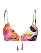 Rio Drawstring Bralette Swimwear Bikinis Bikini Tops Triangle Bikinitops Pink Seafolly