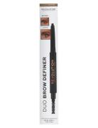 Makeup Revolution Duo Brow Definer Pencil Light Øjenbrynsblyant Makeup Brown Makeup Revolution