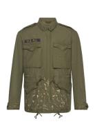 Paint-Splatter Twill Field Jacket Tynd Jakke Khaki Green Polo Ralph Lauren