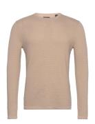 Onspanter Reg 12 Struc Crew Knit Noos Tops Knitwear Round Necks Beige ONLY & SONS