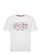Jjchill Shape Tee Ss Crew Neck Tops T-Kortærmet Skjorte White Jack & J S
