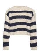 Nkfnilian Ls Boxy Short Knit Tops Knitwear Pullovers Multi/patterned Name It
